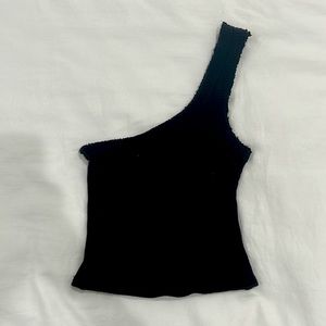 One shoulder black urban outfitters top